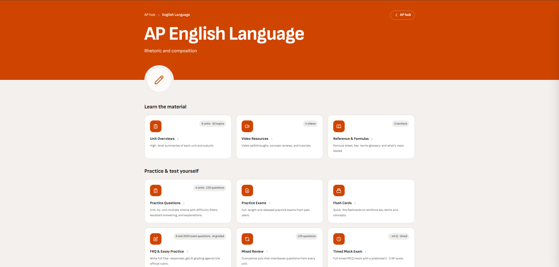 AP English Language subject hub