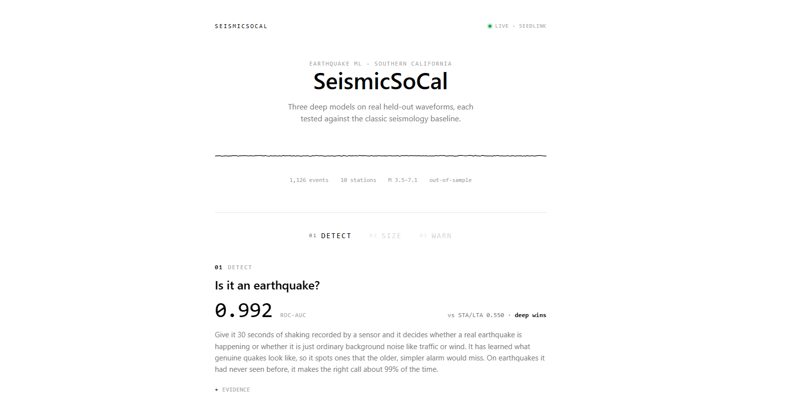SeismicSoCal live site